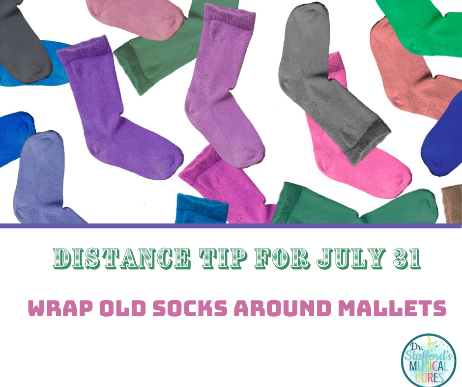 Wrap old socks around mallets
